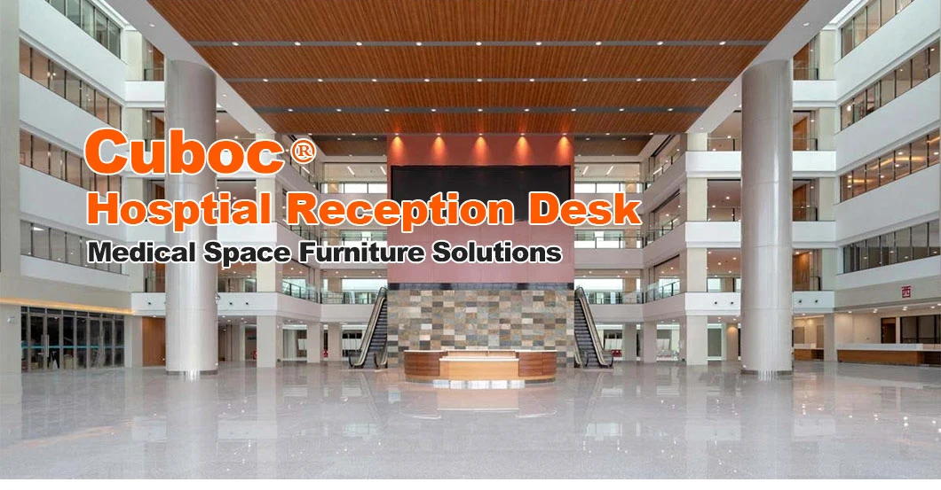 Solid Surface Resin Stone Luxury White Nurse Station Front Desk Counter Modern Design Beauty Salon Reception Desks