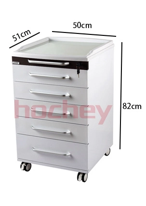 Hochey Medical ABS Countertop Stainless Steel Body Mobile Cart Dental Cabinet