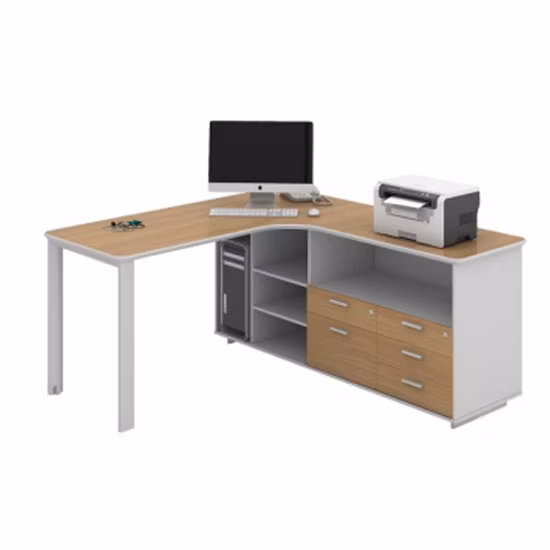 Escritorio para sala de clínica Sala de ultrasonido Escritorio para consultas Mesa para consultorio médico Escritorio médico personalizable con gabinete lateral Archivador Escritorio para personal de oficina