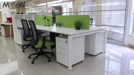 Mesa de escritorio de madera de diseño popular Especificaciones Tamaño Precio establecido Estación de trabajo para 8 personas Estación de trabajo de oficina