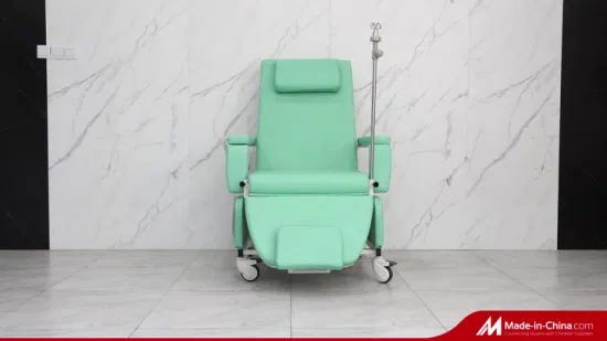 Solución personalizada de asientos de hospital con portasueros, sillón reclinable médico para infusión de transfusión de pacientes hospitalizados