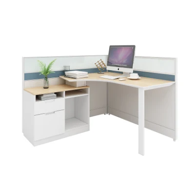 Escritorio para sala de clínica Sala de ultrasonido Escritorio para consultas Mesa para consultorio médico Escritorio médico personalizable con gabinete lateral Archivador Escritorio para personal de oficina