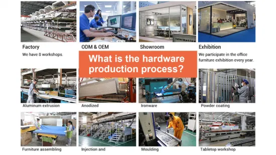 Puesto de trabajo de oficina de muebles de melamina de escritorios de personal moderno de venta directa de fábrica